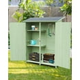 thumbnail image 2 of Outdoor Wooden Large Storage Cabinet,Cedar Garden Shed with Waterproof Roof, Adjustable Shelves & Lockable Double Doors for Yard, 2 of 6