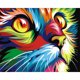 thumbnail image 3 of Cuadros Decorativos 5D diamante pintura Color gato completo redondo taladro DIY arte manualidades mosaico imagen Kit JShteea Nuevos Originales, 3 of 9
