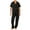 Black, variant on Bysome Fashion Pajamas Set For Women Sleepwear Secret Ice Silk Pajama Set Pajamas Black L