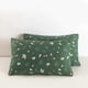 thumbnail image 4 of Pillowcase 100% Cotton Queen Size Green Botanical Floral Leaves Print Decorative Bed Pillow Cover Set of 2 with Envelope Closure Hotel Quality Soft Br, 4 of 4