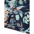 thumbnail image 5 of Vestido De Volantes Fruncidos Con Cuello En V Y Mangas Con Volantes Florales Para Mujer Azul Oscuro Blanco XS, 5 of 5