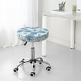 thumbnail image 5 of blue flower_I Round Bar Stool Seat Covers, Elastic Round Chair Cover Stool Seat Slipcover Bar Stool Cushions Round Pad for 12-14 inch, 5 of 5