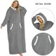thumbnail image 2 of Sudadera Mujeres Hombres Manta Sudadera con capucha Estilo casual Bolsillo Manga larga Cremallera Ropa de dormir Traje Ygjytge Gris Grafito Única para Mujer, 2 of 5