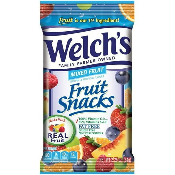 Promotion in Motion WEL2898 2.25 oz Mixed Fruit Snacks - Gluten-Free - Pack of 48
