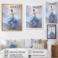 thumbnail image 4 of Designart "Ballet Solitude in Blue and White I" Abstract Canvas Wall Art - Modern Blue Abstract Spirals Hallway Wall Art Decor, 4 of 6