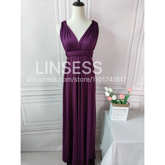 Robe Infinity Longue au Sol Longue Maxi Convertible Formelle Portefeuille Aguichant Robe de Demoiselle d'Honneur Robe de Soirée Robe de Mariage Cocktail