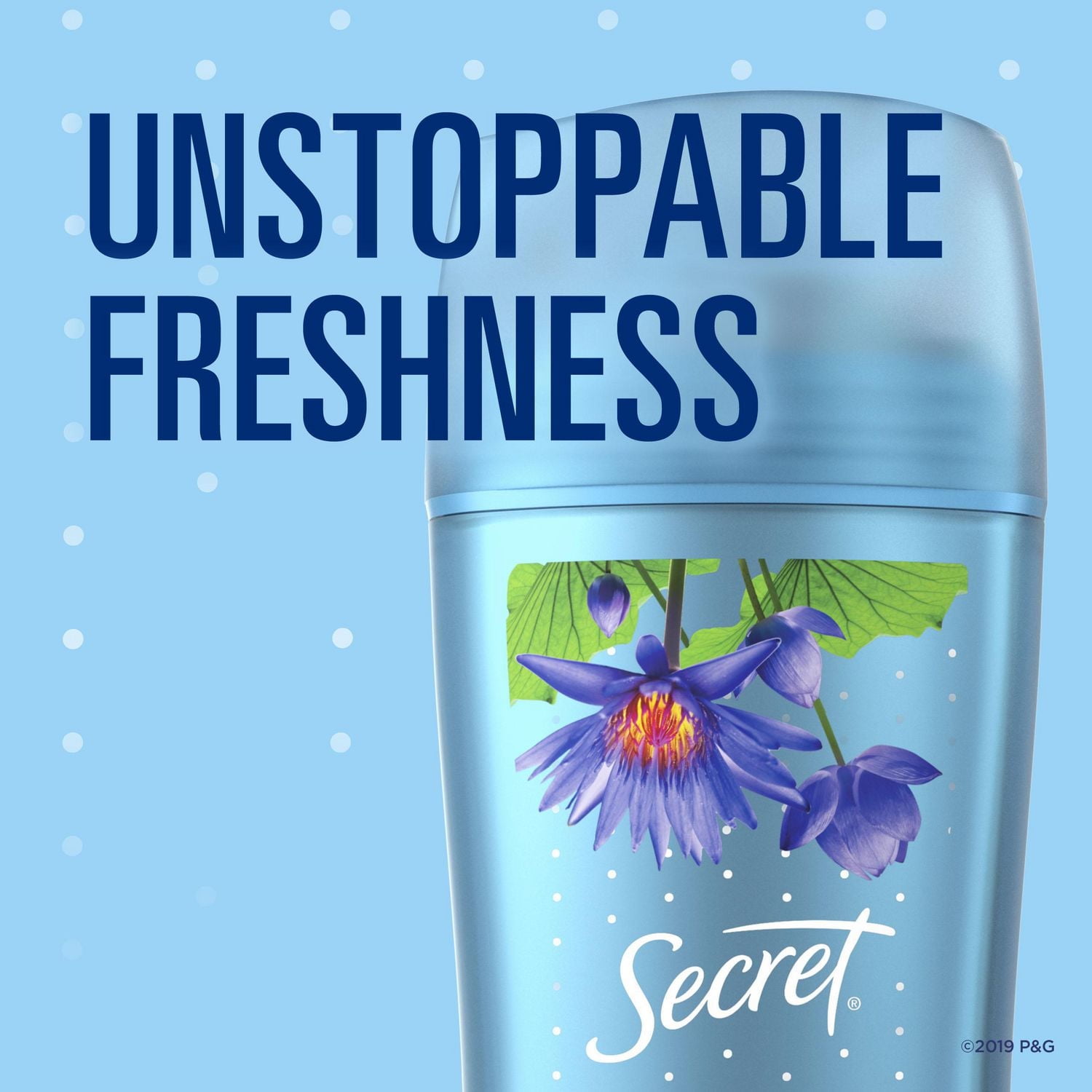 Antisudorifique et désodorisant invisible en bâton Secret Fraîcheur, Nénuphar vivifiant