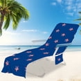 thumbnail image 2 of Ruziyoog Beach Chair Cover with Side Pockets Microfiber Chaise Lounge Chair Towel Cover for Sun Lounger Pool Sunbathing Garden Beach Hotel Easy To Carry Around Multicolor 28.74X82.68In, 2 of 6