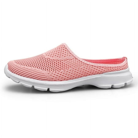 

hotio 2024 Women s Knit Flat Mules Comfy Solid Color Closed Toe Non Slip Slides Shoes Casual Outdoor Slippers