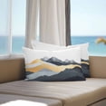 thumbnail image 4 of Outdoor Pillow Cover Abstract Gray Yellow Mountain Set of 2 Waterproof Throw Pillowcases Modern Art Decorative Patio Furniture Pillows for Couch Garden Indoor & Outdoor Use, 4 of 9