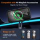 thumbnail image 2 of Funda magnética para iPhone 17 Pro, compatible con MagSafe, diseño de marco ondulado transparente 2025, funda protectora de borde suave, bonita funda transparente mate a prueba de golpes, 2 of 6