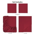 thumbnail image 6 of Mainstays Basic Value Microfiber Bed Sheet Set, Red Sedona, King, 4 Piece, 6 of 10