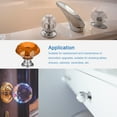 thumbnail image 5 of 30mm Crystal Knobs Drawer Door Diamond Shaped Pulls Handles Orange 6 Pack, 5 of 5