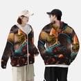 thumbnail image 4 of Lsque Classic Floral Blue Skate Shoes UPF 50+ Lightweight Sun Protection Men's Women's Long Sleeve Shirt, Hoodie Performance -Medium, 4 of 9