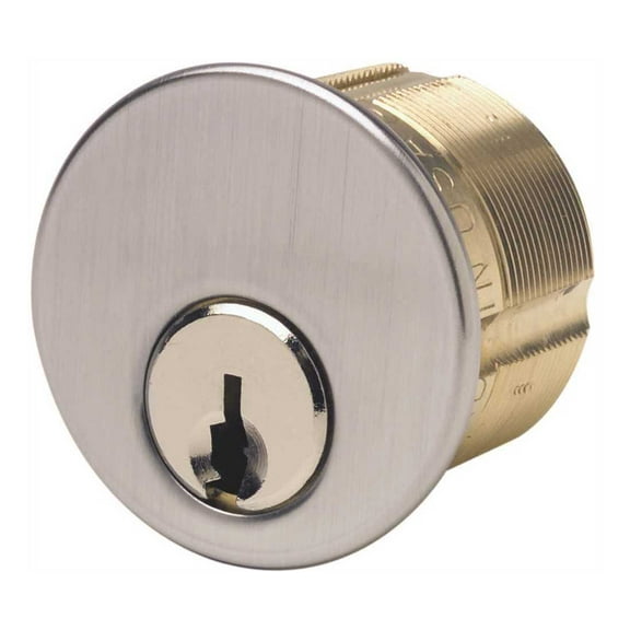 Kaba Ilco 7185YA1-26D-KD Keyed Different 1-1/8" 5 Pin Mortise Cylinder With YA Yale 8 Keyway and Standard Cam Satin Chrome Finish