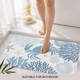 thumbnail image 3 of Coastal Blue Crab Door Mat&nbsp;Indoor Outdoor Entrance, Non Slip Rug for Kitchen Bathroom Entryway Rug, Coral Starfish Ocean Conch Nautical Washable Doormat Floor Mat for Office 24x36 Inch, 3 of 8