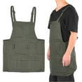 thumbnail image 2 of Painting Pottery Apron Adult Canvas Drawing Apron Artist Work Accessory with Pocket, 2 of 4
