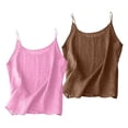 thumbnail image 2 of Women's Cotton Linen Spaghetti Strap Tank Top Loose Fit Sleeveless Summer, 2 of 3