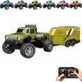 thumbnail image 1 of RipRush Mini Monster 1:64 Off-Road LED Alloy Racer, 2.4GHz Off-Road Remote Control Car, New Rechargeable Alloy Shell Mini RC Cars with Lights and Trailer, 1 of 6