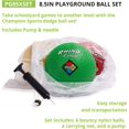 thumbnail image 6 of Champion Sports Rhino Playground Ball Set, 8.5"D -Two-Ply, Nylon Wound - Set of 6 Colors With Bag and Pump, 6 of 9