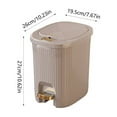 thumbnail image 3 of AuroraX Kitchen Trash Can with Step Pedal Lid 2.8 Gallon Small Gray Stylish Garbage Can Plastic Art Deco Rectangle Trash Bin for Kitchen Bathroom Bedroom Office, 3 of 6