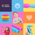 thumbnail image 5 of Special Supplies 8-Pack Fun Pull and Fun Tubes for Kids Stretch, Bend, Build, and Connect Toy, Provide Tactile and Auditory Sensory Play, Colorful, Heavy-Duty Plastic (Primary), 5 of 9