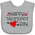 thumbnail image 3 of Inktastic Happy Valentines Day Red Hearts and Arrow Boys or Girls Baby Bib, 3 of 4