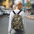 thumbnail image 7 of JIALIOU Mini Backpack Purse for Women Quilted Casual Daypack Small Travel Shoulder Bag, Abstract Zinc Geometric, 7 of 7