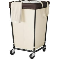 160L Laundry Basket with Wheels, 2-section Rolling Laundry Basket, Large Laundry Hamper with Wheels, Rolling Laundry Hamper Clothes Hamper for , Bathrooms and Dorm(Beige)