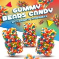 thumbnail image 5 of Rainbow Nonpareils Gummy Bears Candy, Crispy Crunchy Snacks (2 Pound Bag), 5 of 6