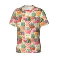 thumbnail image 5 of Vsdgher High Detail Succulent Print Men's Dry Fit Mesh Athletic Shirts Moisture Wicking Tennis T-Shirt Tops, 5 of 9