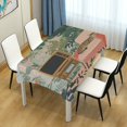 thumbnail image 4 of Yayeee Tablecloths 54" x 54" Rectangle Wrinkle Resistant Party Table Cover, Pink and Green Cat, 4 of 8