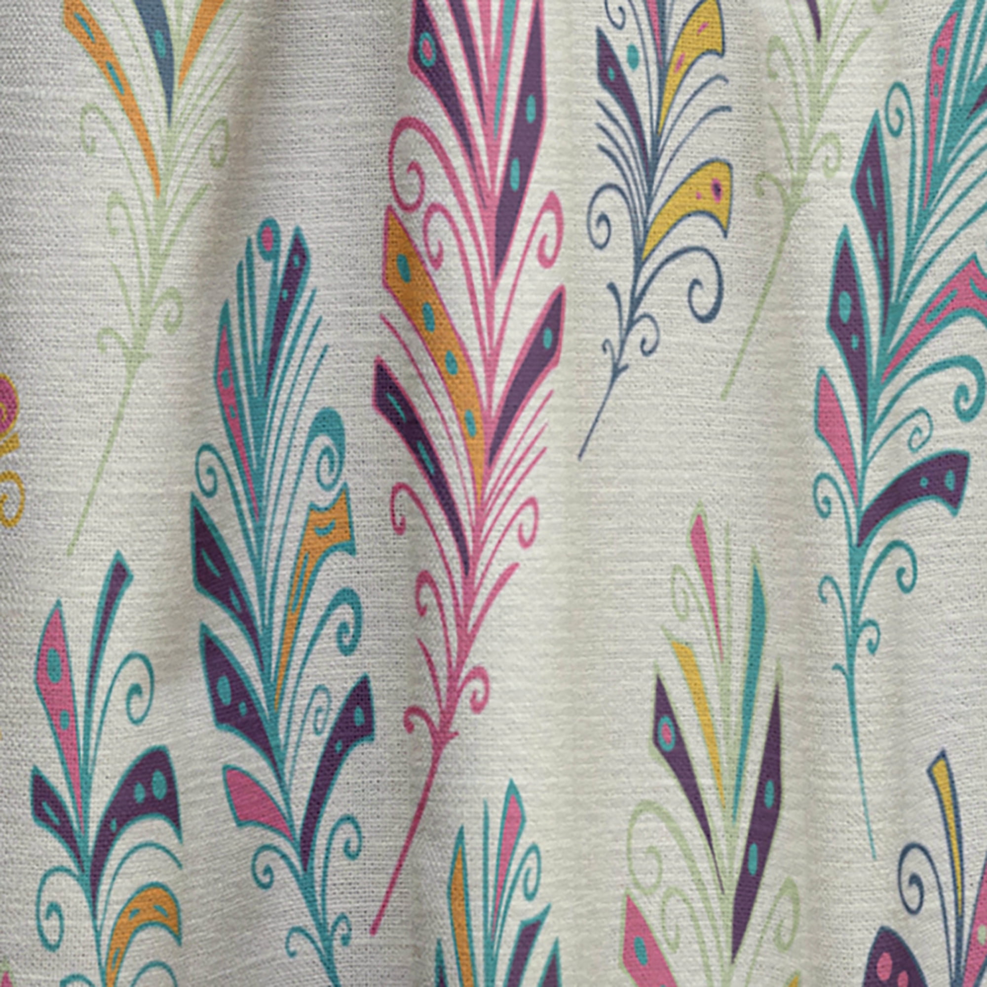 Designart 'Bird Feathers XXVI' Southwestern Curtain Panel