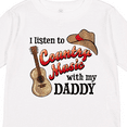 thumbnail image 4 of Inktastic I Listen to Country Music with my Daddy Guitar and Hat Boys or Girls Long Sleeve Toddler T-Shirt, 4 of 5