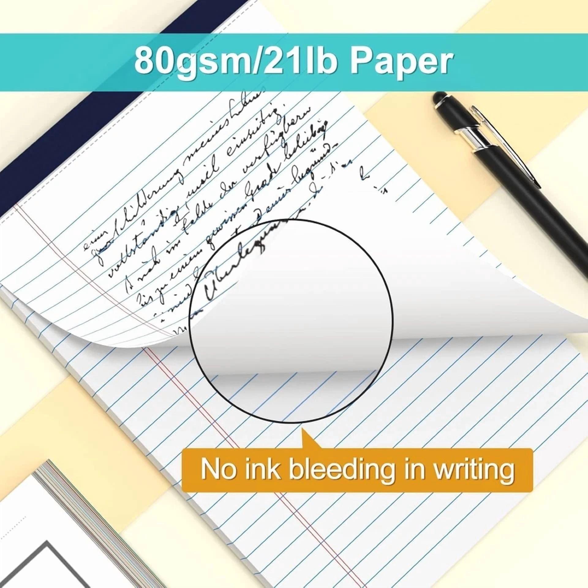 BUTTERFLY- Legal Pads 5" X 8" College Ruled Small Note Pads, 5X8 Inch, White