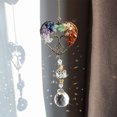 thumbnail image 5 of 1 Uds atrapasol colgante de ventana Árbol de la vida en forma de corazón bola de cristal prisma gota colgante decoración de suspensión de coche, 5 of 5