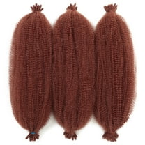 Namzi 6 Packs 24in Springy Twist Hair Pre-Separated Twist Braiding Hair Soft Synthetic Crochet for Distressed Faux Locs Spring Twist Hair Extensions for Women，Auburn