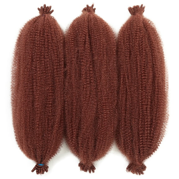 Namzi 6 Packs 24in Springy Twist Hair Pre-Separated Twist Braiding Hair Soft Synthetic Crochet for Distressed Faux Locs Spring Twist Hair Extensions for Women，Auburn