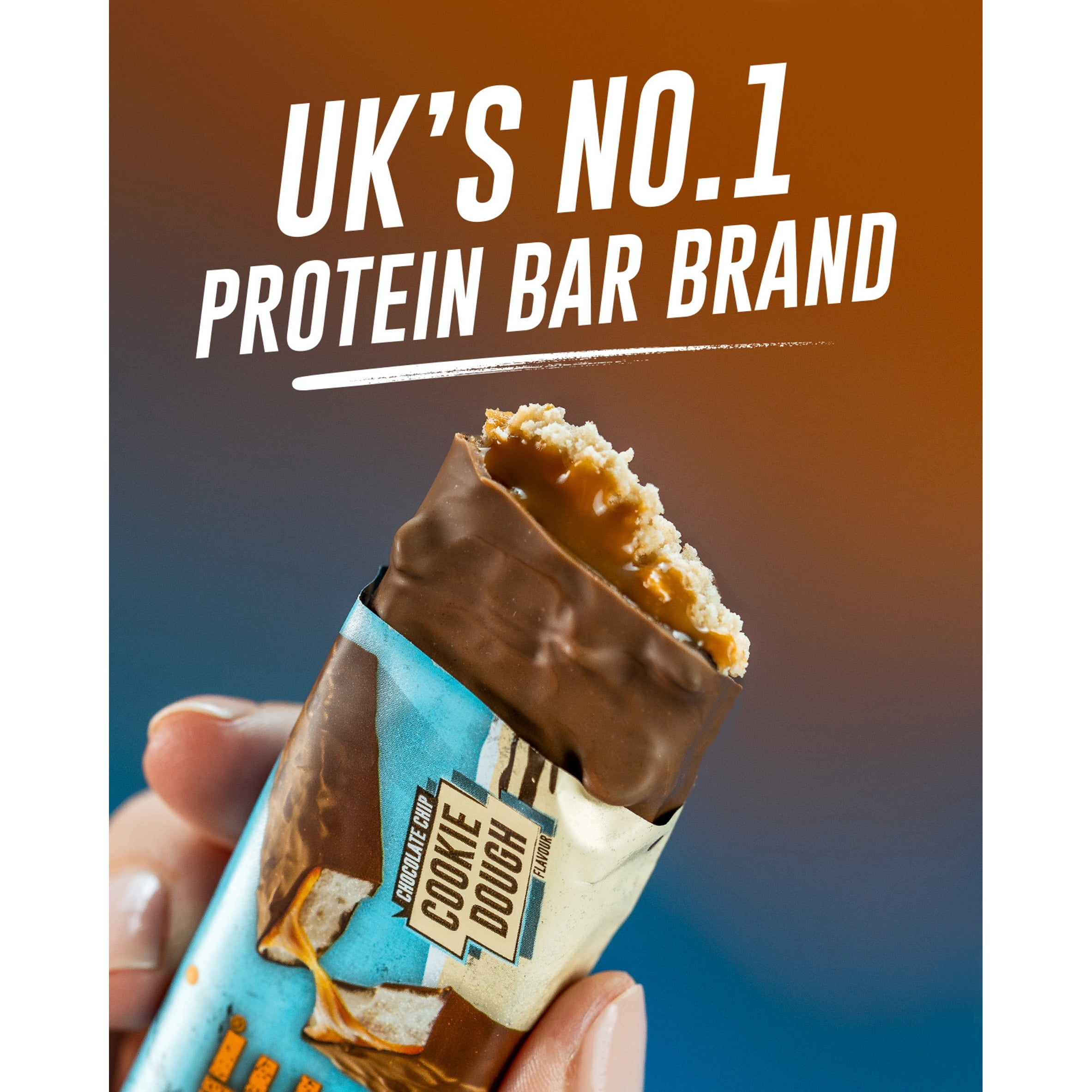 Grenade High Protein Low Sugar Bar Chocolate Chip Cookie Dough 60g, Imported from Britain