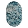 thumbnail image 3 of Unique Loom Oasis Collection Area Rug - Wave (5' x 8' Oval Blue/Gray), 3 of 7