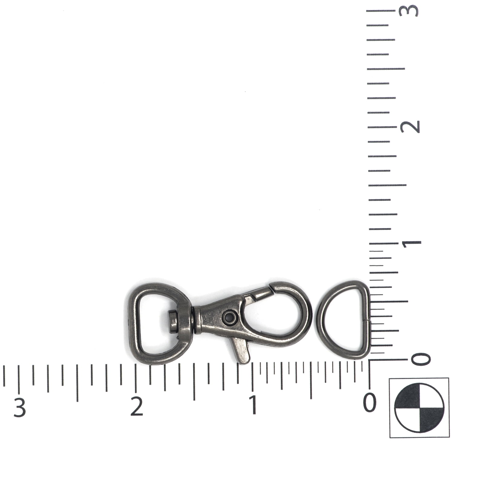 12 Pack: Gunmetal Swivel Hook & D-Ring Set by Loops & Threads
