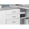 thumbnail image 4 of Monarch Specialties Computer Desk, Corner, 60"L, Work, Laptop, White And Grey Cement-look Laminate, 4 of 4