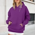 thumbnail image 2 of QASIEATN Trendy Fall Women's Hoodies Womens Oversized Sweatshirts Fleece Hoodies Long Sleeve Shirts Pullover Fall Clothes with Pocket, 2 of 7