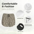 thumbnail image 6 of Xecao's Flower Rose for a double-layer running short for women, perfect for gym, tennis, and more, featuring a convenient pocket., 6 of 9