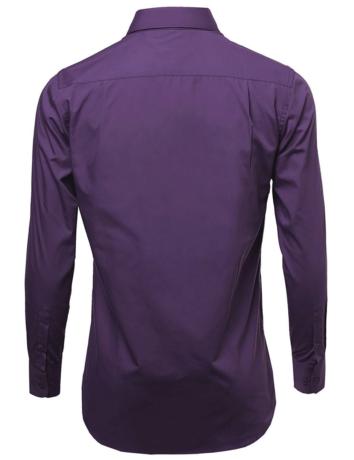 purple dress shirt walmart VKWEAR Men's Classic Fit Long Sleeve Wrinkle Resistant Button Down Premium Dress Shirt (Purple,2XL)