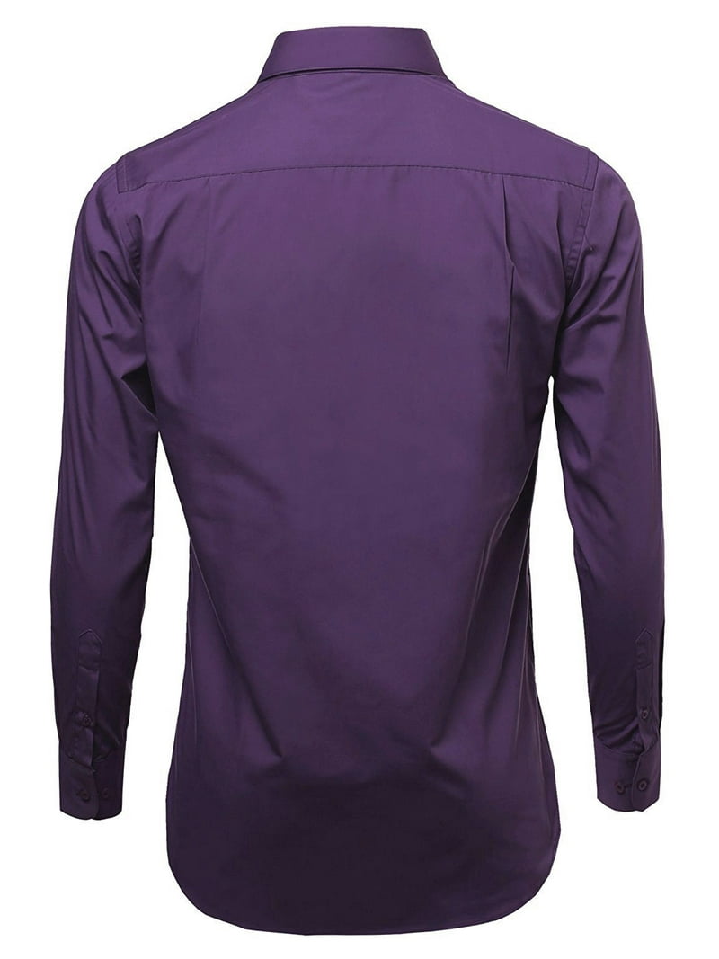 amazon purple dress shirt Men's Dress Shirts Without Pocket Long Sleeve Standard-Fit Classic Office Easy-Care Shirt Light Purple at Amazon Men's Clothing store