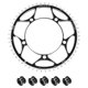 thumbnail image 1 of Juego de Plato de Bicicleta Uxcell 130BCD 53T Redondo Estrecho Ancho de Aluminio con Doble Redondo de 5 Tornillos para Bicicleta de Carretera Cadenas de 9/10/11 Velocidades, 1 of 7