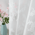 1 Piece Vintage Floral Embroidery Clear Lace Curtain Panel - Privacy ...