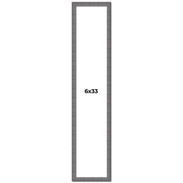 6x33 Frame Slate Blue Distressed Rustic Solid Wood Picture Frame | 0.75 Inch Moulding Width |