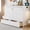 White, variant on Queen Size Murphy Beds with drawer & USB Ports,Folding Storage Wall Bed Furniture for Bedroom,Office,Guest Room, Navy Blue